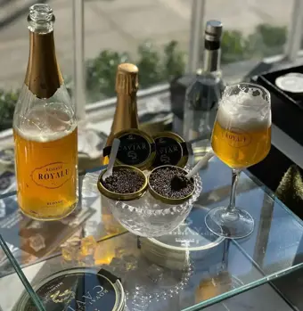 Attilus Caviar and handcrafted luxury Belgium Blonde Beer Reserve Royale