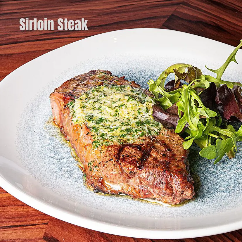 Sirloin steak with garlic & tarragon butter