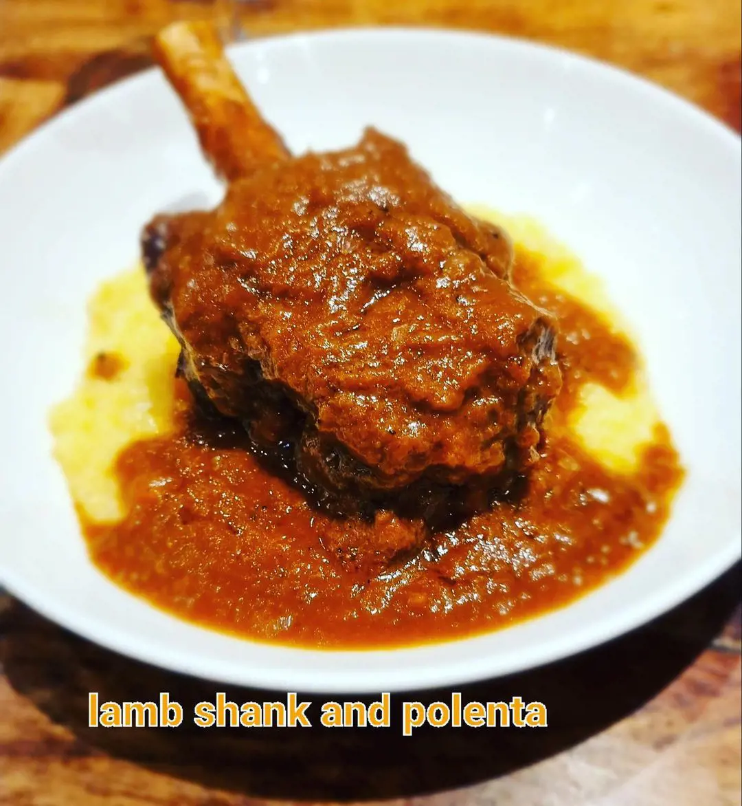 Braised Lamb shank with Polenta