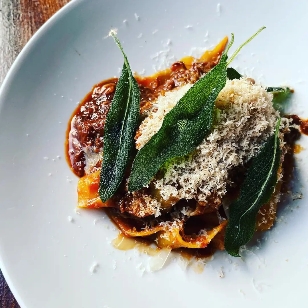 Classic B&L Hare Ragout, Pappardelle, Chestnut & Fried Sage