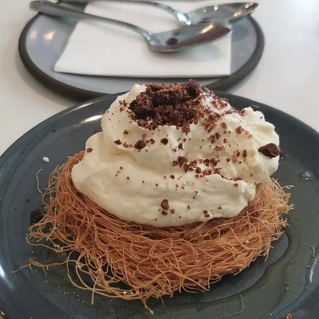 Kadayif nest vanilla cheesecake