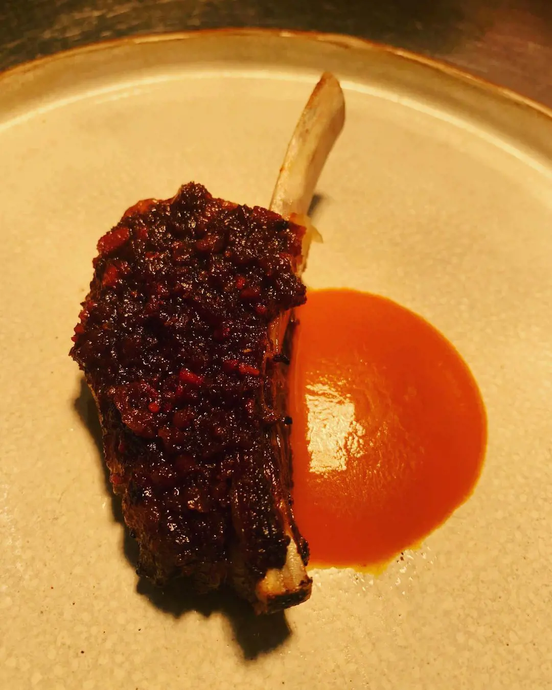 Lamb Rib with British XO Sauce