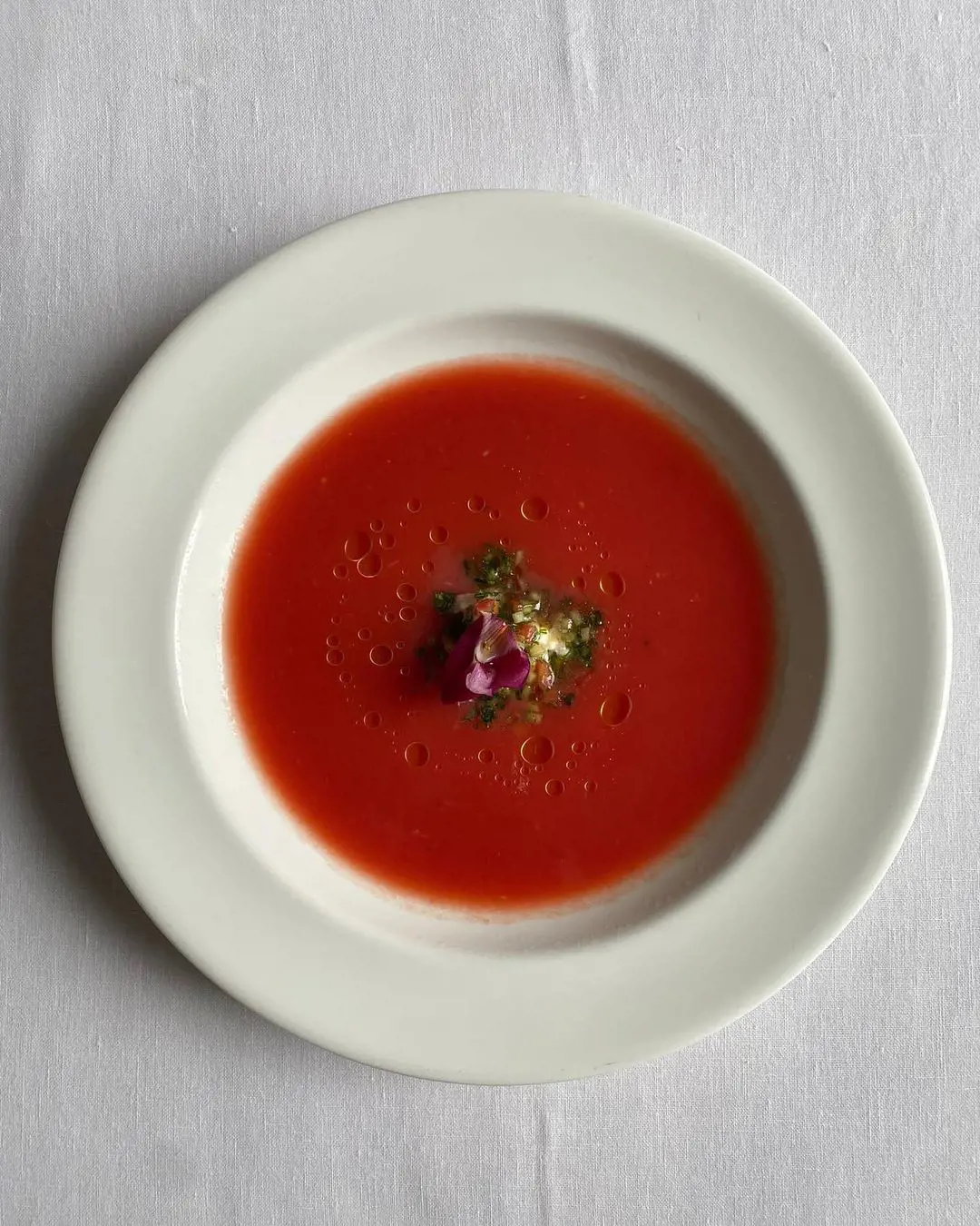 Chilled tomato soup