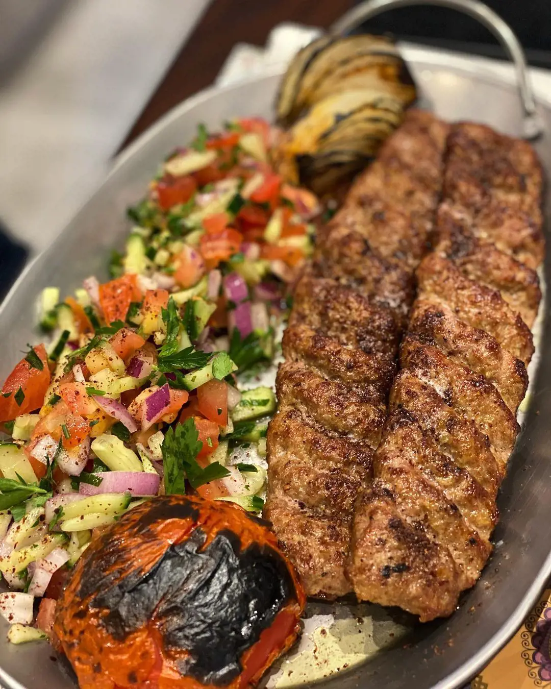 Koobideh with shirazi salad