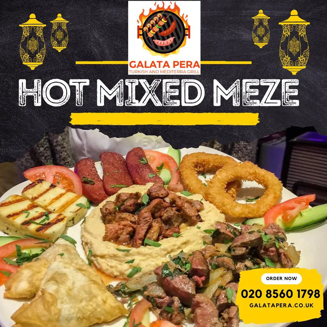 selection of 6 hot mezes
