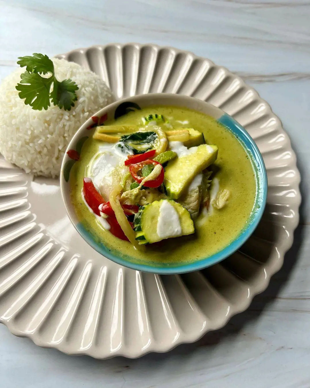 Traditional green curry