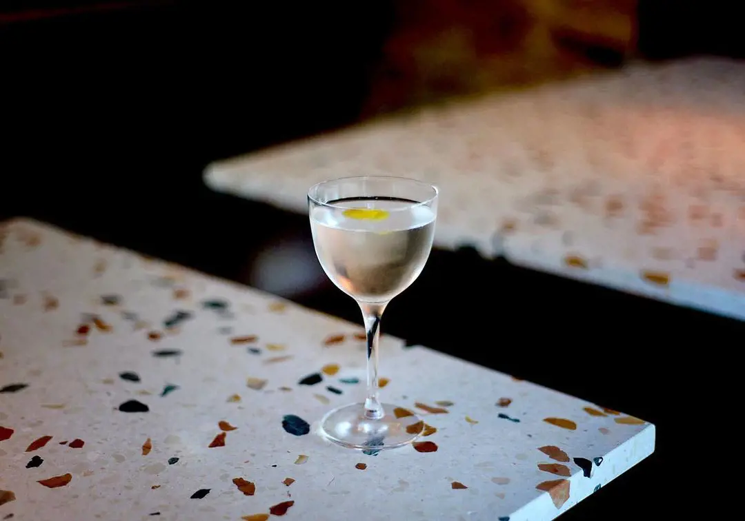 Lemon and basil martini