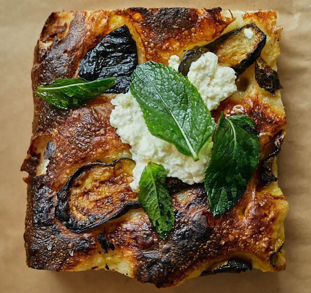 COURGETTE // RICOTTA // MINT // FRESH BAKED BUBBLY FOCACCIA
