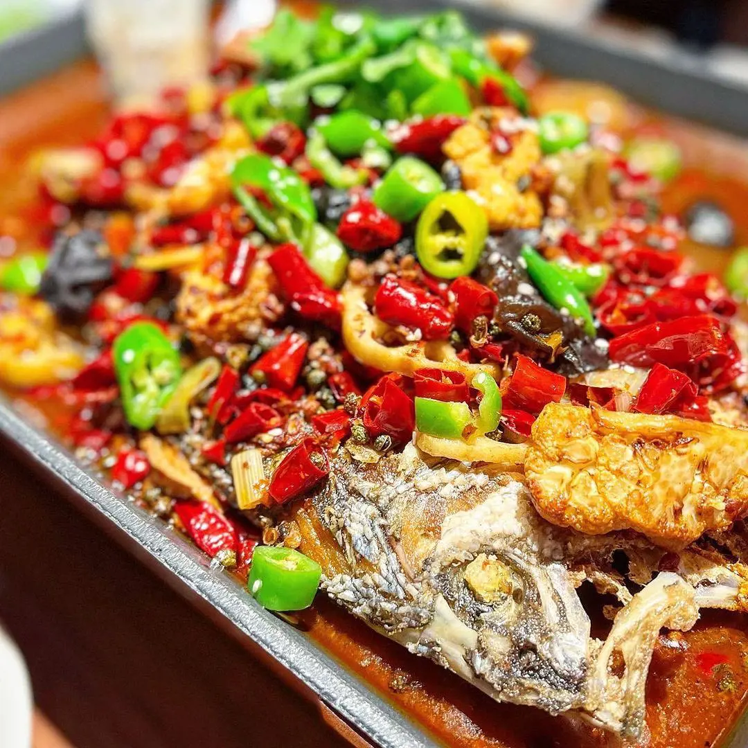 Roast Sea Bass with Numbing & Spicy Sauce
