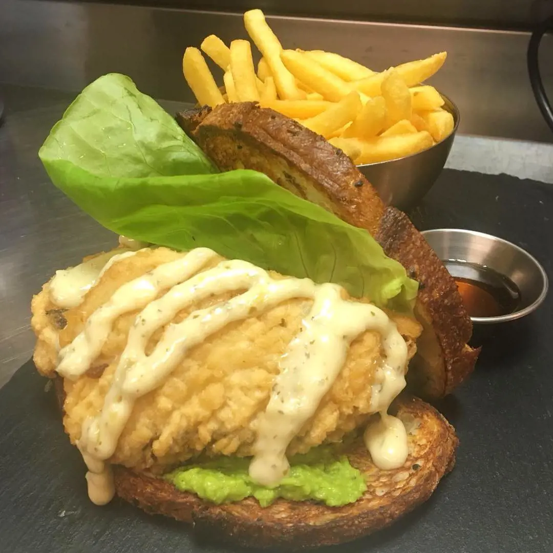 ‘Fish & chips’ gourmet sandwich