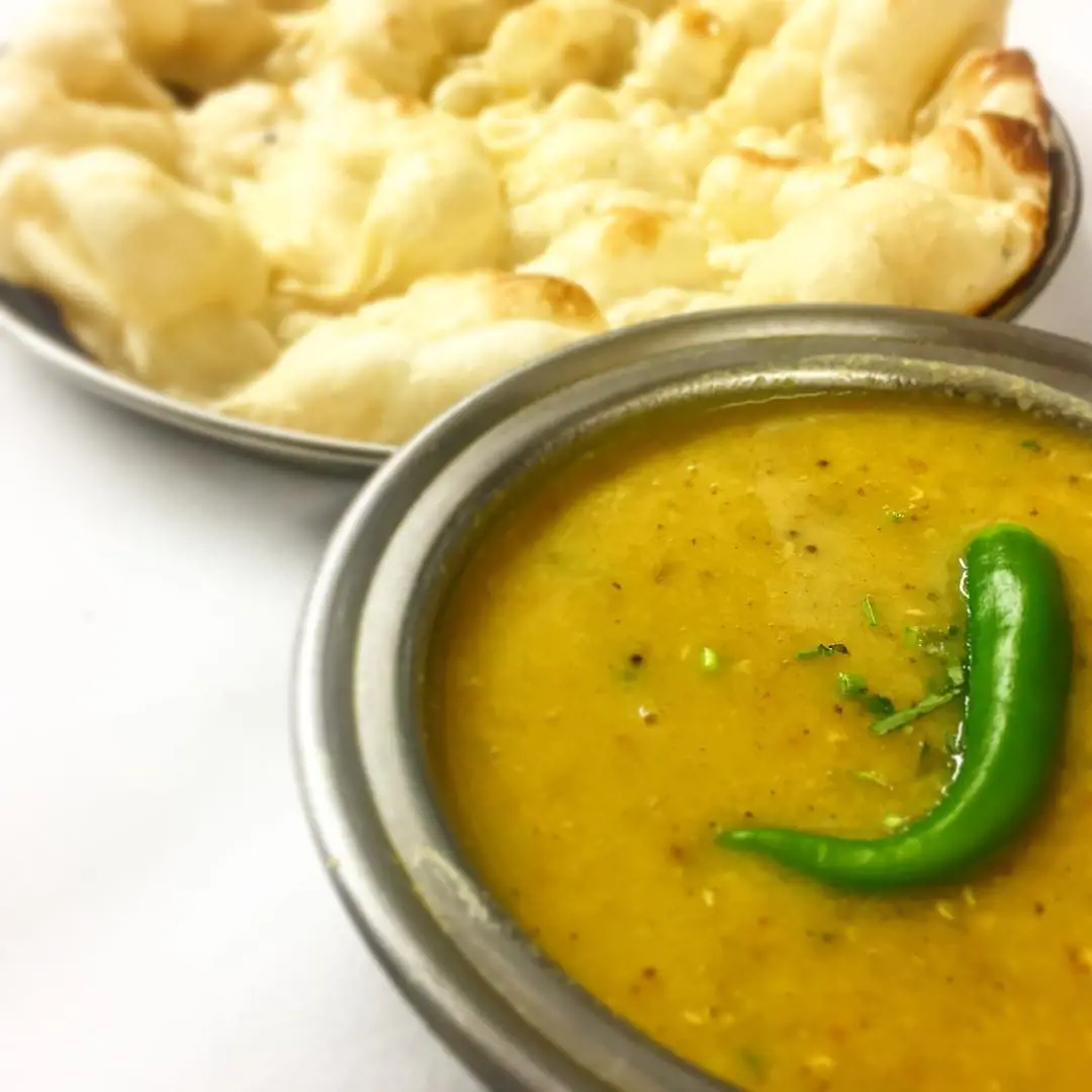 Dall soup with Naan