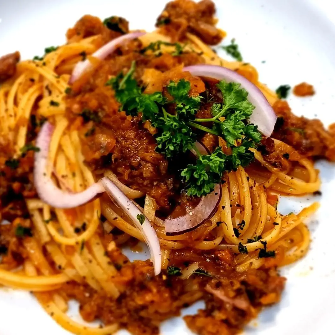Linguine with oxtail ragu