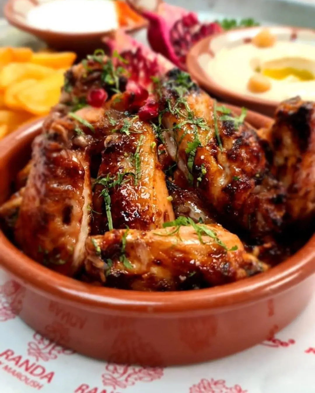 Chicken Wings with Pomegranate Molasses Glaze