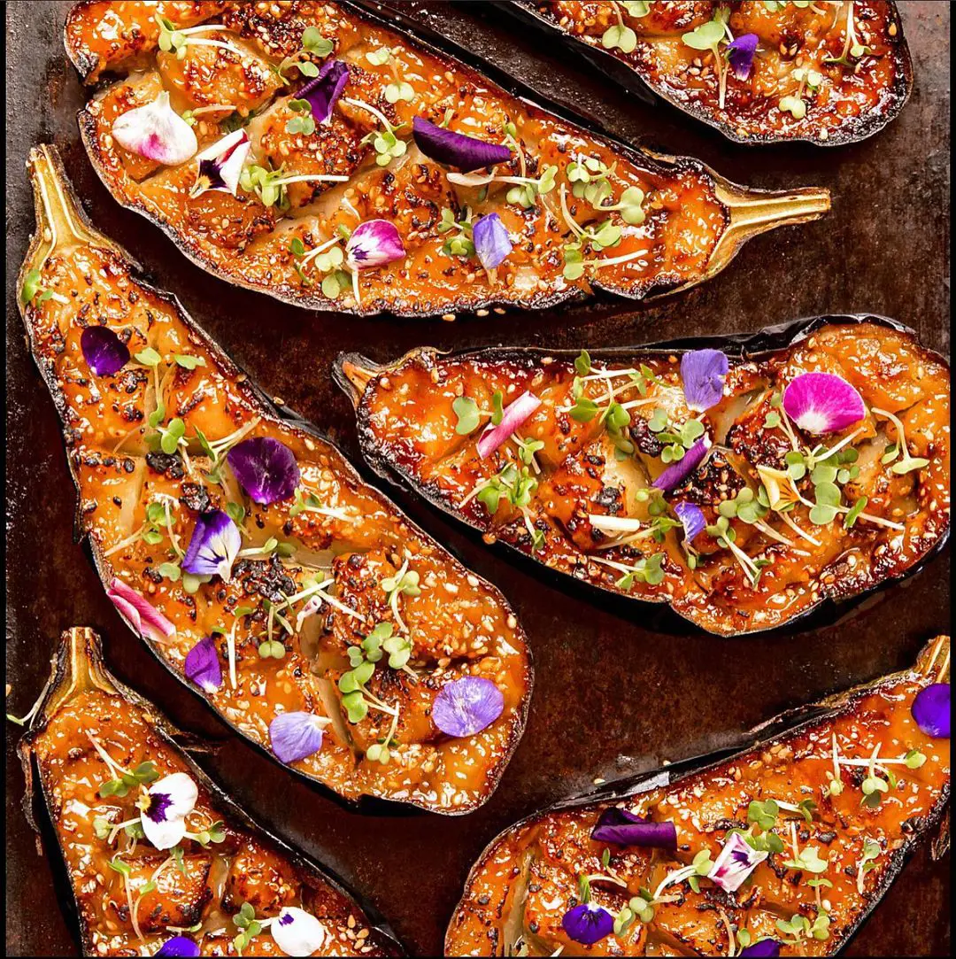 Classic Grilled aubergine with saikyo miso
