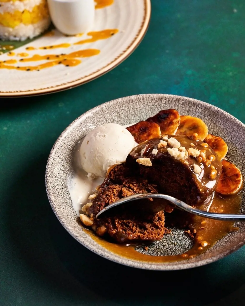 Banana and Peanut Sticky Toffee Pudding