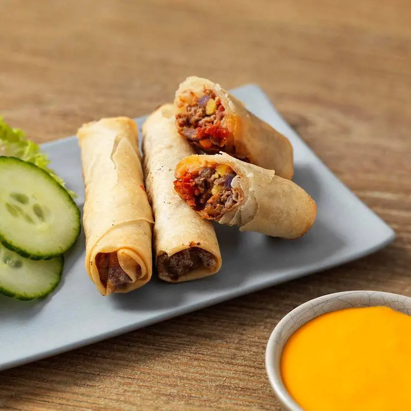 the cheeseburger spring roll